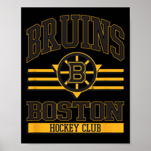 Affiche Club de hockey sur glace des Bruins de Boston Blan