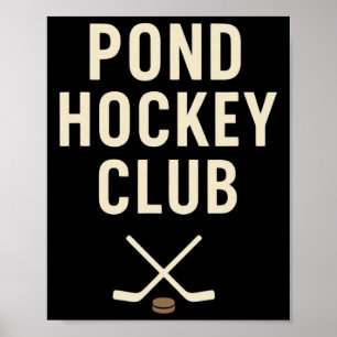 Affiche Club de hockey sur glace en plein air Bâtons crois