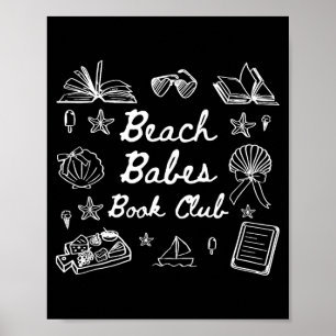 Affiche Club de lecture de filles de plage été vibes bibli