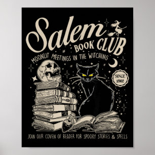 Affiche Club de lecture de sorcière Halloween livresque Ch