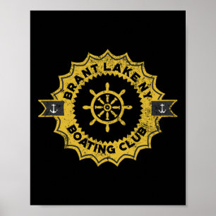 Affiche Club de navigation de Brant Lake Ny 