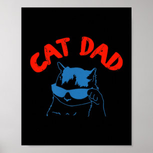Affiche Club de papa de chat drôle 2 côtés La vie est meil
