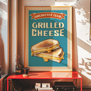 Affiche Club de petit-déjeuner au fromage grillé