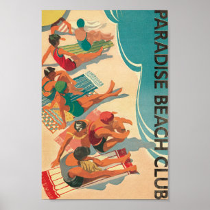 Affiche Club de plage de paradis