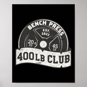 Affiche Club de presse à banc de 180 kg levée de terre ent