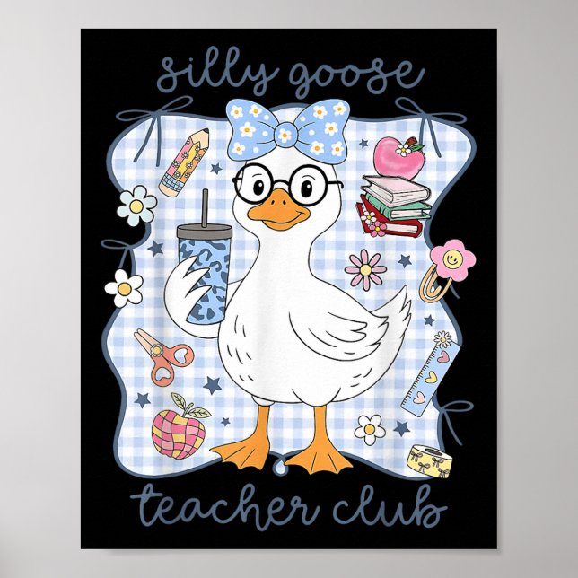 Affiche Club de professeur d'oie idiote Retour à l'école D (Devant)