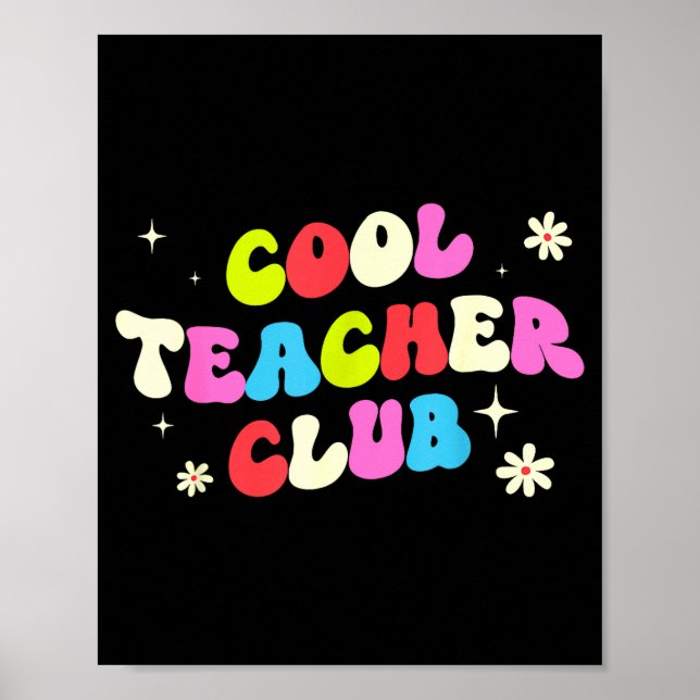 Affiche Club de professeurs cool rétro funky drôle retour  (Devant)