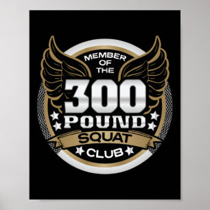 Affiche Club de squat de 136 kilos pour haltérophile power