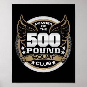 Affiche Club de squat de 226 kg pour haltérophile powerlif