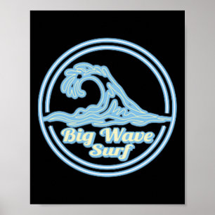 Affiche Club de surf des grosses vagues Belharra, Graphiqu