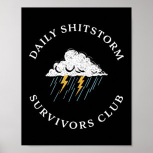 Affiche Club de survivants de la tempête de merde quotidie