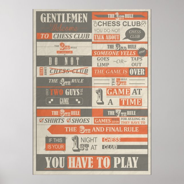 Affiche Club des combats x Club des échecs (Devant)