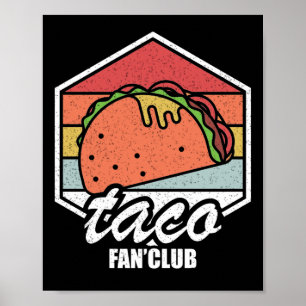 Affiche club des fans de tacos amateurs de tacos vintage p