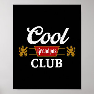 Affiche Club des grands-pères rétro cool Famille appariée