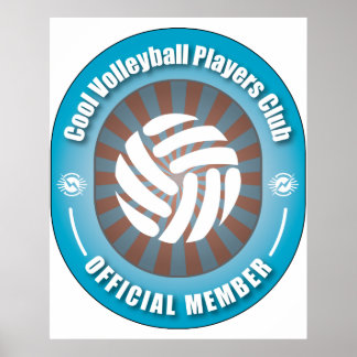 Affiche Club des joueurs de volley-ball cool