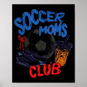 Affiche Club des mamans de footballeurs rétro Café glacé S