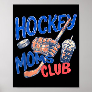 Affiche Club des mamans de hockey Match de hockey de la fê