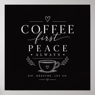 Affiche Club des matins tranquilles esthétique cosy design