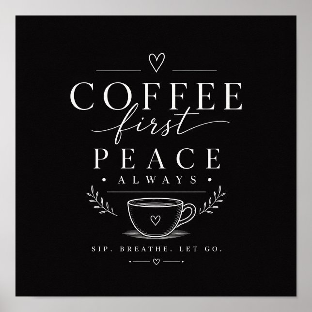 Affiche Club des matins tranquilles esthétique cosy design (Devant)