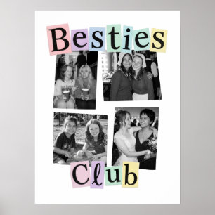 Affiche Club des Meilleures Amies Collage Photo Quatre