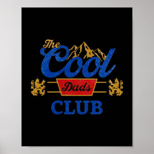 Affiche Club des papas cool vintage drôle papa fête des pè