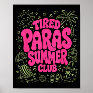 Affiche Club d'été paras fatigué école paraprofressionnell