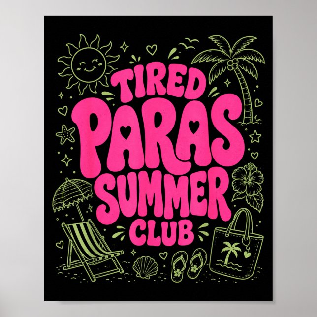 Affiche Club d'été paras fatigué école paraprofressionnell (Devant)
