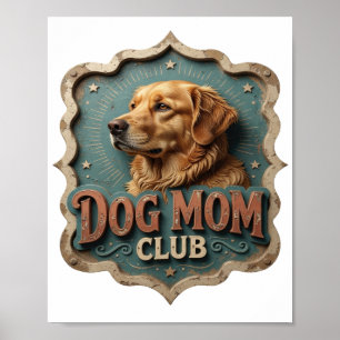 Affiche Club MAMAN CHIEN Orange Propre