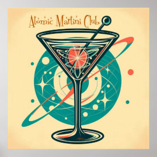 Affiche Club Martini atomique