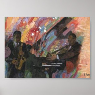 Affiche Club Orchestra à l´huile