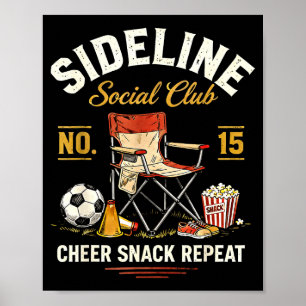Affiche Club Social de Côté Cheer Snack Répéter Maman de F