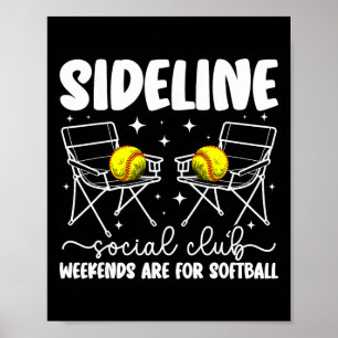 Affiche Club Social de Sideline Maman d'un Joueur Softll