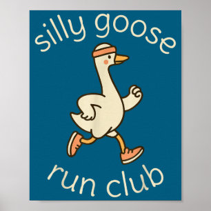 Affiche Club Sport Marathon Silly Gymer Course Canard Cour