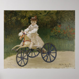 Affiche Clude Monet - Jean Monet sur son Hobby Horse 1872