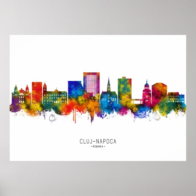 Affiche Cluj-Napoca Romania Skyline (Devant)