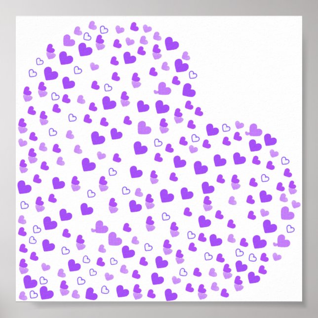 Affiche Cluster de coeur pourpre (Devant)
