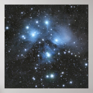 Affiche Cluster M45 Pleaides