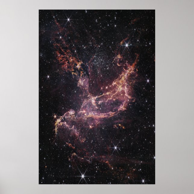 Affiche Cluster NGC 346 étoiles à l'intérieur d'une nébule (Devant)