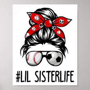 Affiche Cly Petite Soeur Vie Football Chignon Désordonné V