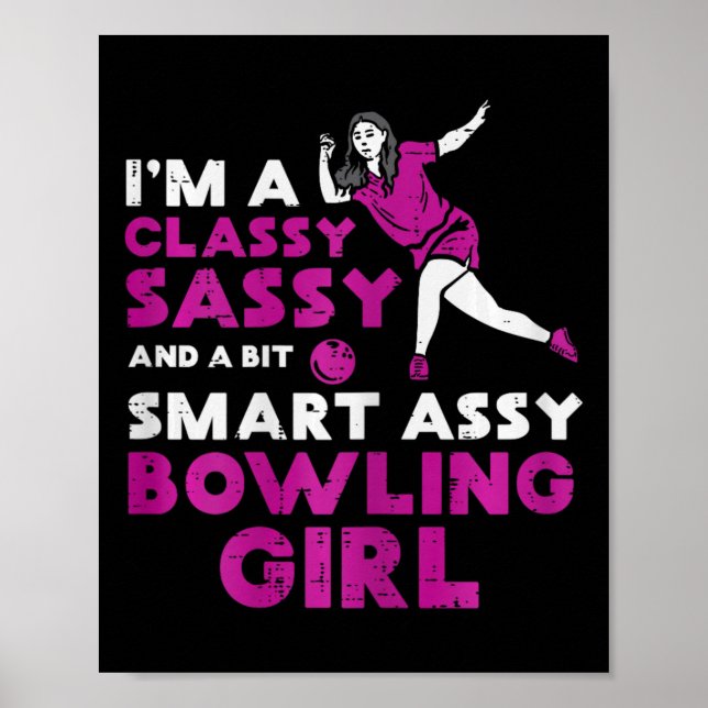Affiche Cly Sy Smart Bowling fille Bowler femmes filles en (Devant)