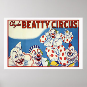 Affiche Clyde Beatty Circus Vintage