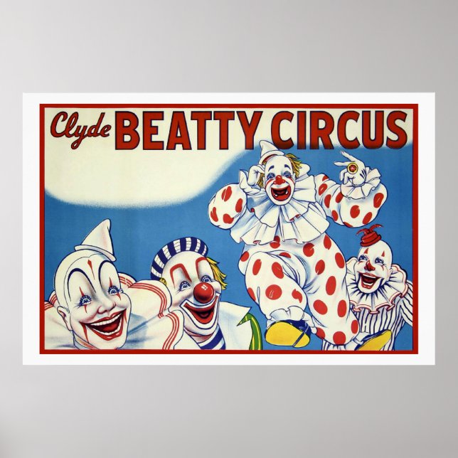 Affiche Clyde Beatty Circus Vintage (Devant)