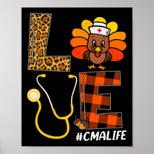 Affiche Cma Nurse Turquie Thanksgiving Day Love Nurse Life