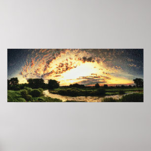 Affiche Cmyk du paysage 16