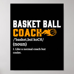 Affiche Coach de basketball Définition de jeu-cadeau Fun B