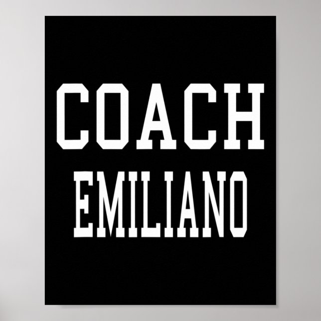 Affiche Coach Emiliano Custom Footbyll Soccer Bysebyll Tea (Devant)