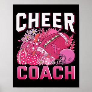 Affiche Coach Pink Ribbon Football Conscience du cancer du