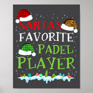 Affiche Coach Préféré s Joueur Padel Santa Padel Fun Humo