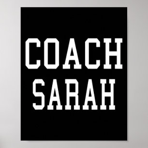 Affiche Coach Sarah Équipe de football personnalisée T-shi