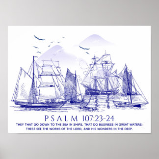 Affiche Coastal Bible Verse